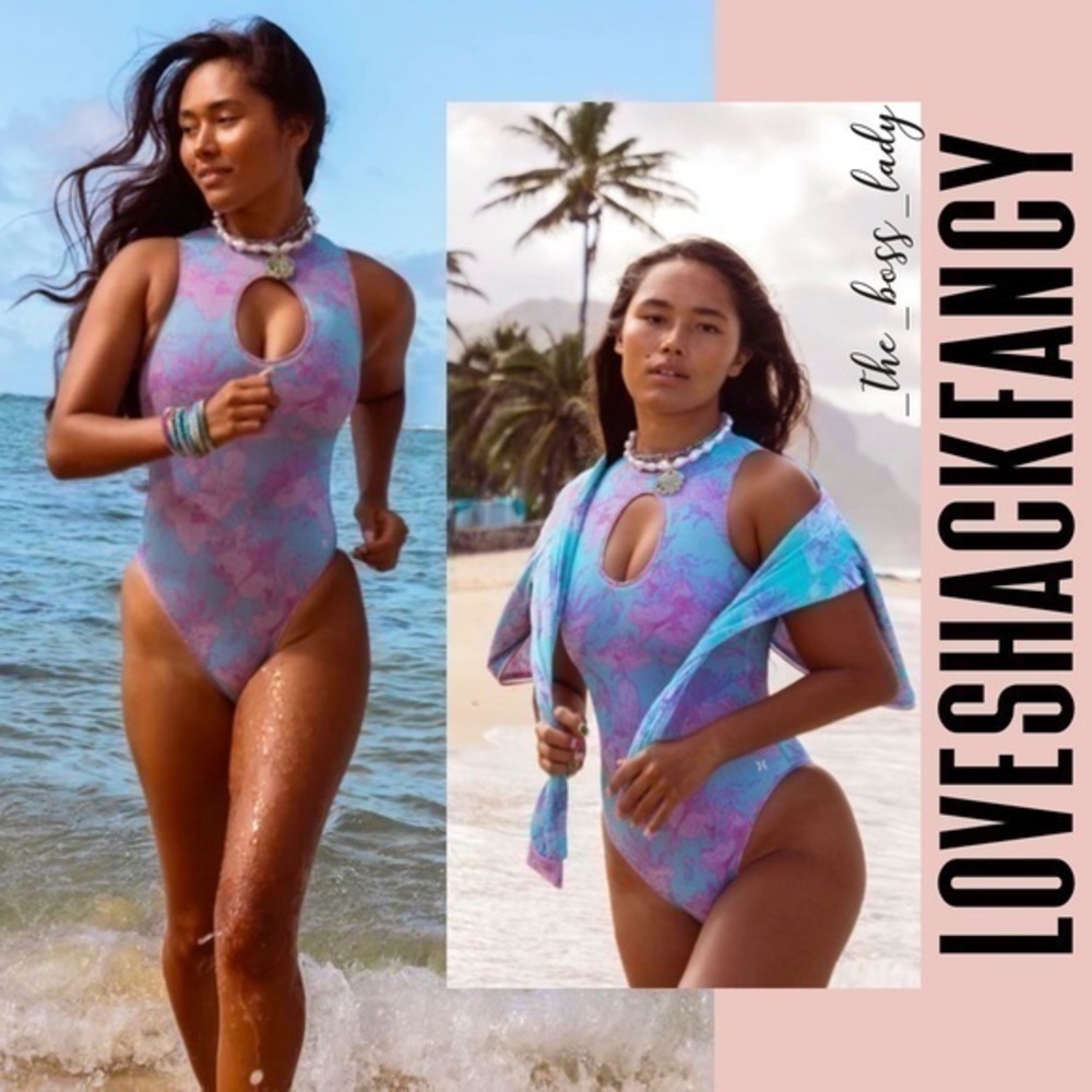 NWT LoveShackFancy swimsuit Large one piece bodysuit swimwear bikini